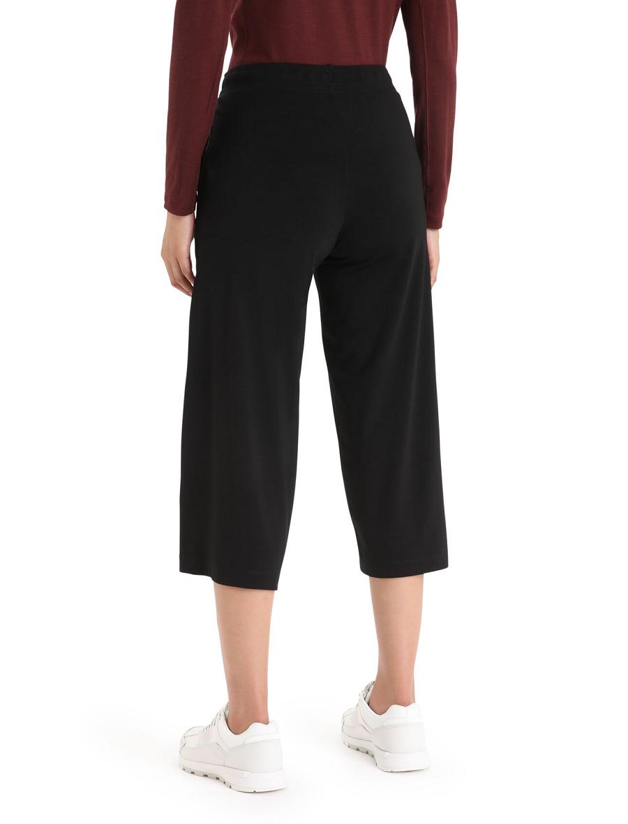 Pantalon Icebreaker Cool-Lite™ Merino Yanni Culotte Femme Noir | FR 1516ILHS